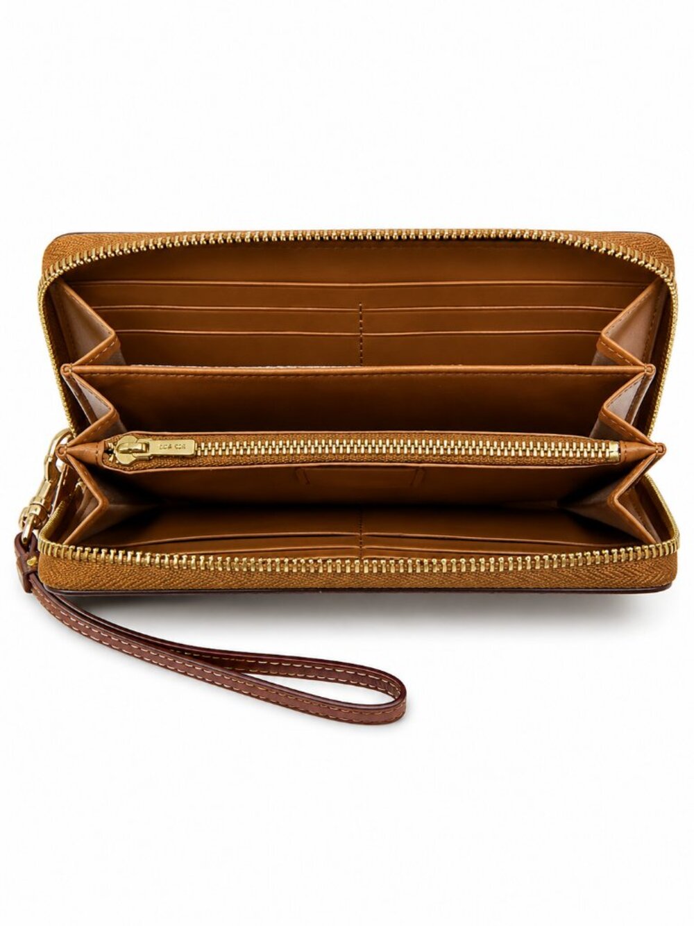 COACH x Peanuts Snoopy Woodstock Signature Zip Around Wallet Khaki Brown - Picture 5 of 5